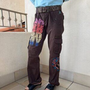 Ed Hardy Cargo Pants Size 28 Waist Brown